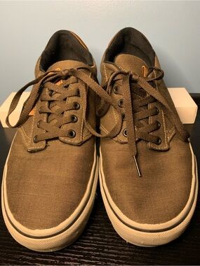 Vans Men's Brown Canvas Low-Top Sneakers